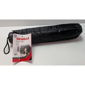 Pride Umbrella Unisex 42 in Black New 3-Fold Manual Open Compact Travel 29831